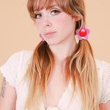 Flower Ponytail Tie in Purple