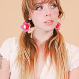 Flower Ponytail Tie in Purple