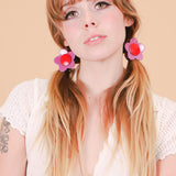 Flower Ponytail Tie in Purple