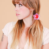 Flower Ponytail Tie in Purple