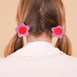 Flower Ponytail Tie in Purple