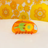 Sunflower Hair Claw in Tangerine