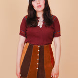 Vintage 1960’s Wine Penny Lane Blouse