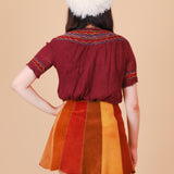 Vintage 1960’s Wine Penny Lane Blouse