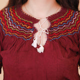 Vintage 1960’s Wine Penny Lane Blouse