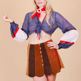 Vintage 1970’s Red, White, and Blues Navy Top