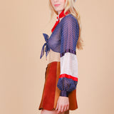 Vintage 1970’s Red, White, and Blues Navy Top