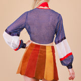 Vintage 1970’s Red, White, and Blues Navy Top