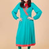 Vintage 1970’s Watermelon Wrap Midi-Dress