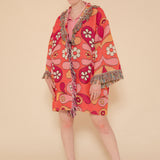 Rose Daisy Blanket Robe Coat