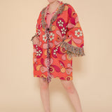 Rose Daisy Blanket Robe Coat
