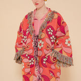 Rose Daisy Blanket Robe Coat