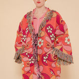Rose Daisy Blanket Robe Coat