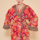 Rose Daisy Blanket Robe Coat