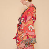 Rose Daisy Blanket Robe Coat