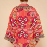 Rose Daisy Blanket Robe Coat