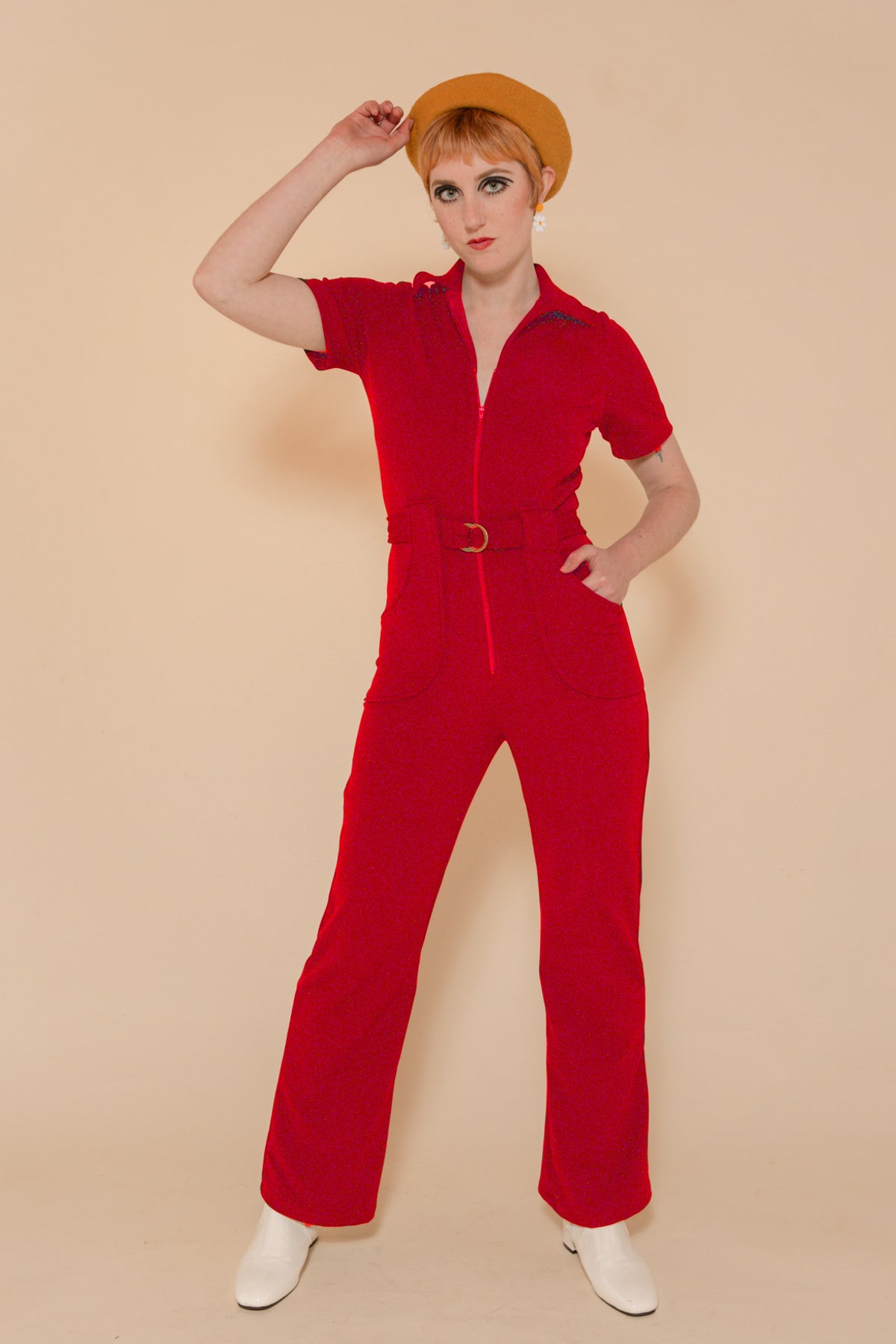 Cherry red jumpsuits