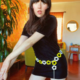 Daisy Chain Belt in Sunshine & White