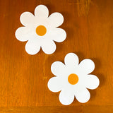 Daisy Coasters in White