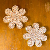 Daisy Coasters in Mustard
