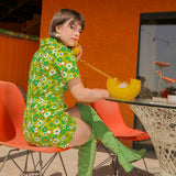Green Daisy Romper