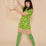 Green Daisy Romper