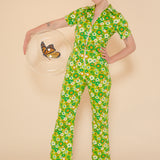 Green Daisy Jumpsuit - size: XS
