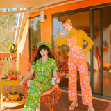 Green Daisy Jumpsuit - size: XS