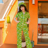 Green Daisy Jumpsuit - size: XS