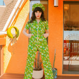 Green Daisy Jumpsuit - size: XS