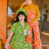 Green Daisy Jumpsuit - size: XS