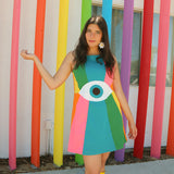 Miracle Eye Rainbow Mini-Dress