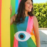 Miracle Eye Rainbow Mini-Dress