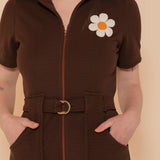 Flower Power Romper in Chocolate