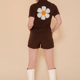 Flower Power Romper in Chocolate