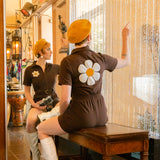 Flower Power Romper in Chocolate