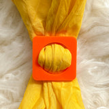 Square Scarf Slide in Orange