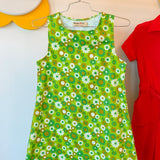 Melody Mini-Dress in Green Daisy