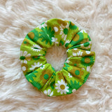 Green Daisy Scrunchie