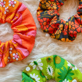Green Daisy Scrunchie