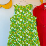 Melody Mini-Dress in Green Daisy
