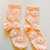 Daisy Socks in Light Peach