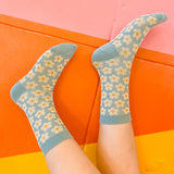 Daisy Socks in Baby Blue