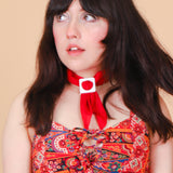 Square Scarf Slide in White