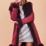 Vintage 1970's Killer Queen Violet Suede Fur Coat