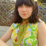 Square Scarf Slide in Orange