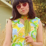 Square Scarf Slide in Orange